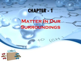 CHAPTER - 1
Matter In Our
Surroundings
 