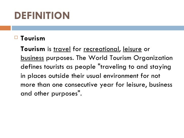 what is hospitality and tourism definition