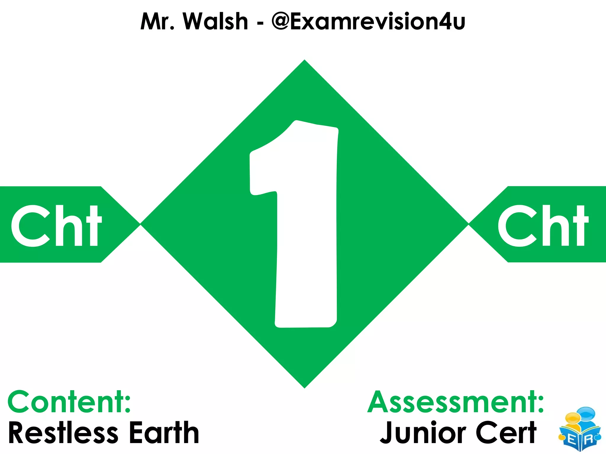 Cht Cht
Content:
Restless Earth
Assessment:
Junior Cert
1
Mr. Walsh - @Examrevision4u
 