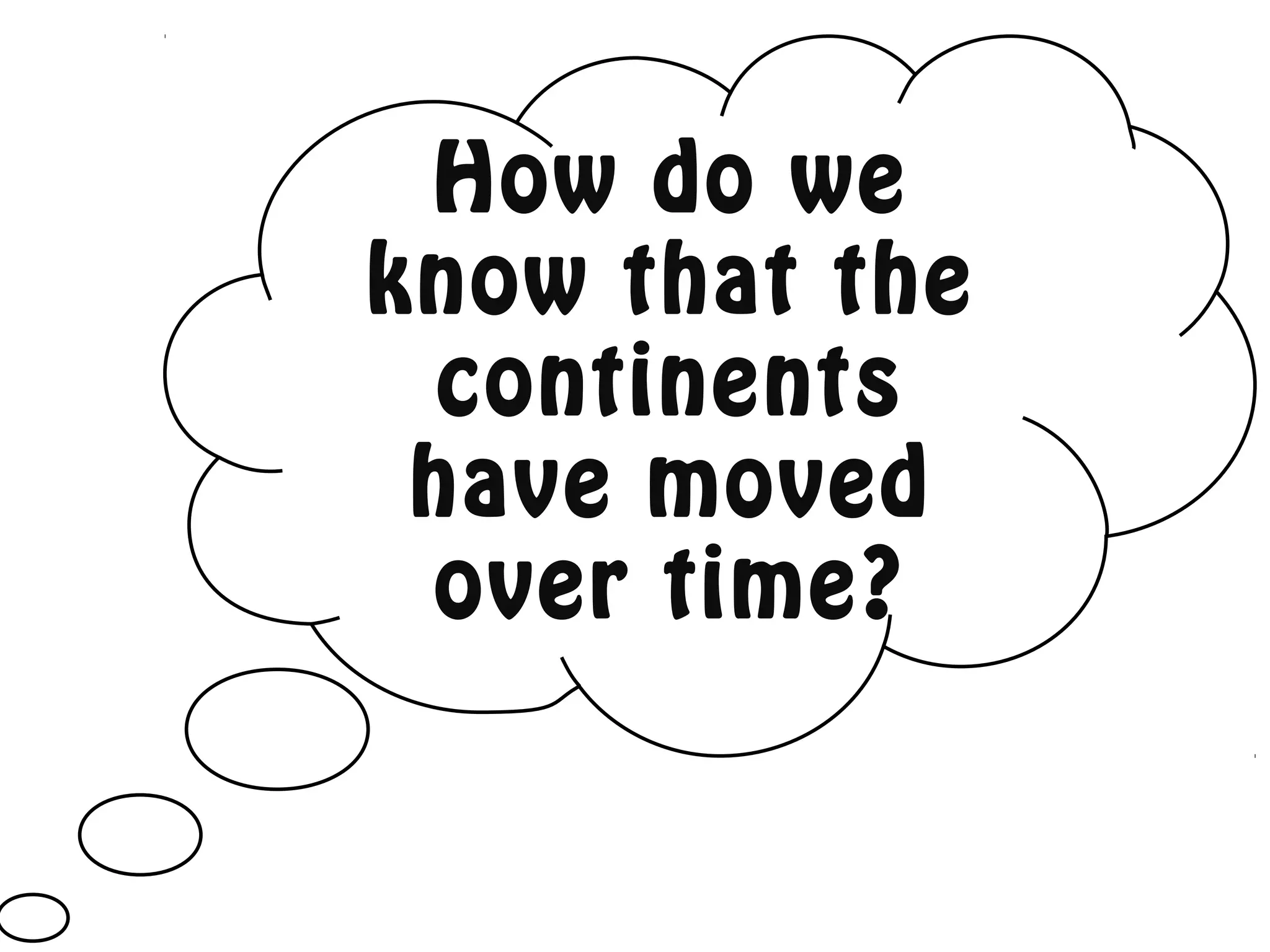 How do we
know that the
continents
have moved
over time?
 