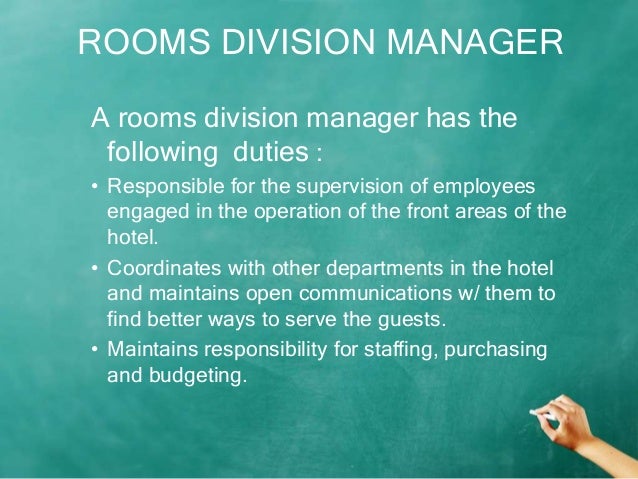 what is room division management in hotel