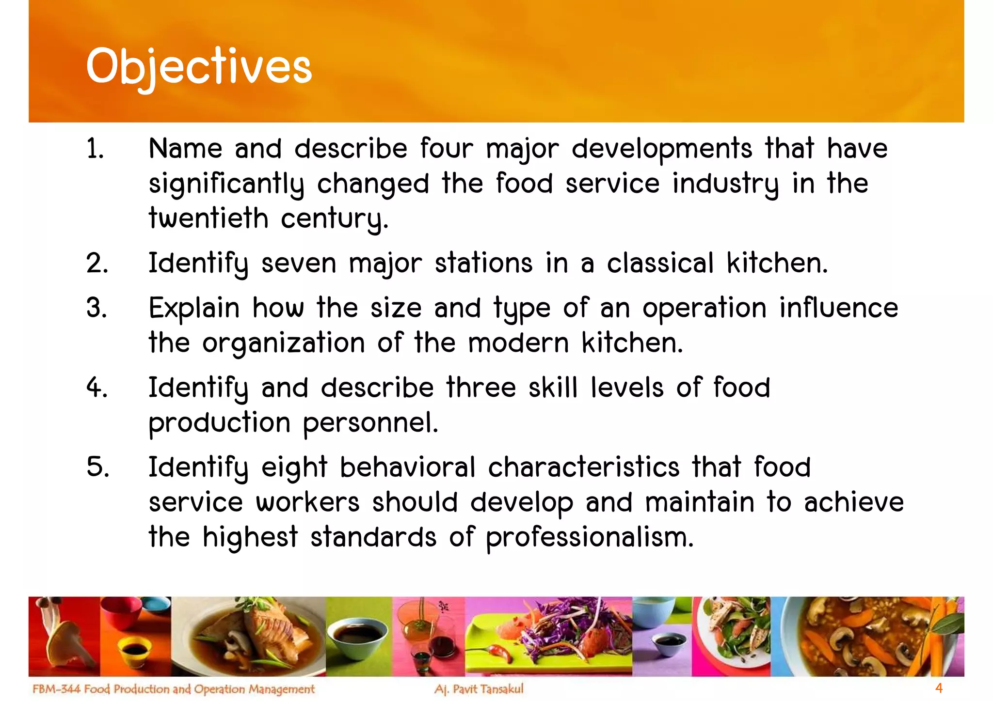 Chapter 1 - The Foodservice Industry | PDF