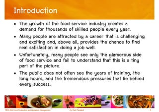 Chapter 1 - The Foodservice Industry | PDF