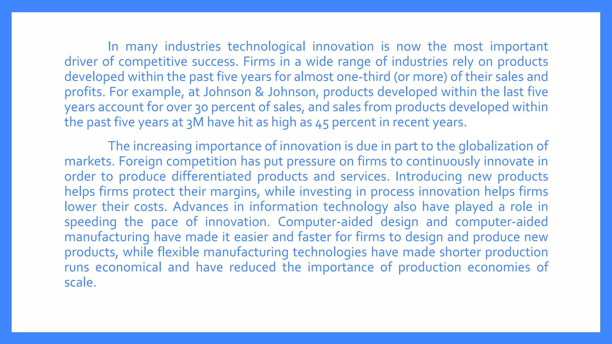 Chapter 1 - The Importance of Technological Innovation | PPTX