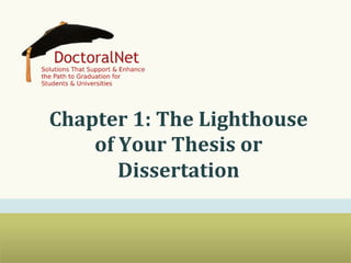 Chapter	
  1:	
  The	
  Lighthouse	
  
of	
  Your	
  Thesis	
  or	
  
Dissertation	
  

 