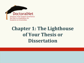 Chapter	
  1:	
  The	
  Lighthouse	
  
of	
  Your	
  Thesis	
  or	
  
Dissertation	
  

 
