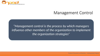 Comprehensive Overview of Management Control Systems in Business | PPTX