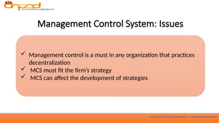 Comprehensive Overview of Management Control Systems in Business | PPTX