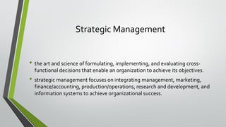 Chapter 1 the nature of strategic management | PDF