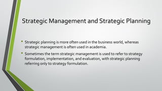 Chapter 1 the nature of strategic management | PDF