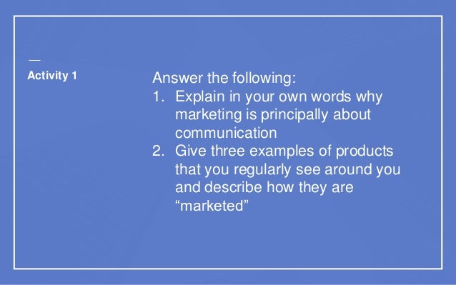 Chapter 1 The Principles Of Marketing