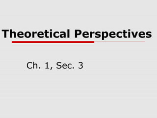 Chapter 1 the sociological perspective | PPT