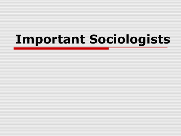 Chapter 1 the sociological perspective | PPT
