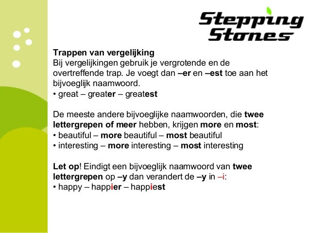 Chapter 1 trappen van vergelijking