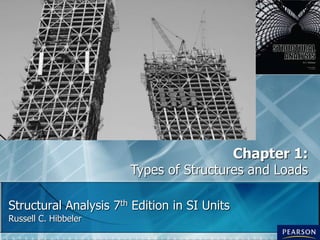 Structural Analysis 7th Edition in SI Units
Russell C. Hibbeler
Chapter 1:
Types of Structures and Loads
 