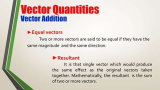 Vector Equanimity Chapter 1 units,physicalquantities and vectors | PPTX