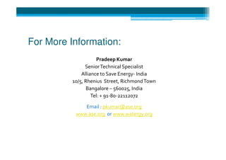 1: Introduction to Water and Energy Efficiency in Water Supply | PDF