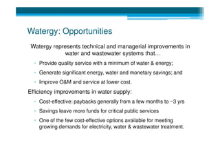 1: Introduction to Water and Energy Efficiency in Water Supply | PDF