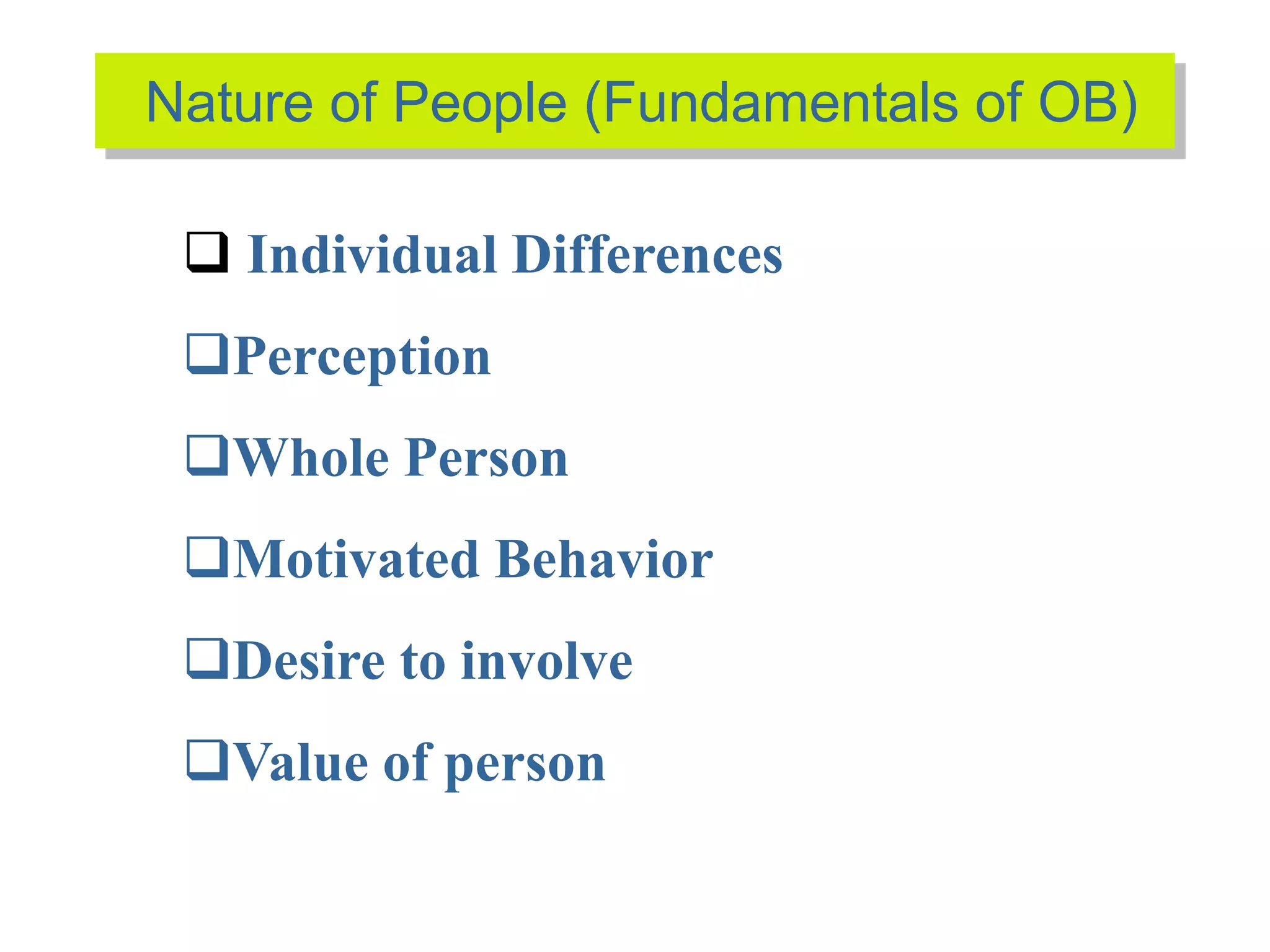 Chapter 1 what is ob | PPT