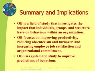 Chapter 1 what is organizational behaviour | PPT