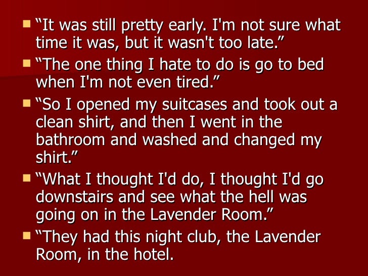 Catcher in the Rye Chapter 10