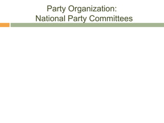 Party Organization:
National Party Committees
 