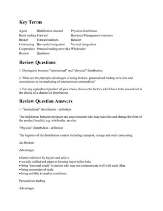 International business notes Chapter 10