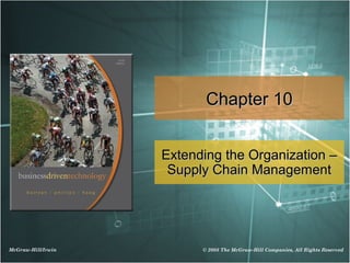 Chapter 10


                    Extending the Organization –
                     Supply Chain Management




McGraw-Hill/Irwin         © 2008 The McGraw-Hill Companies, All Rights Reserved
 