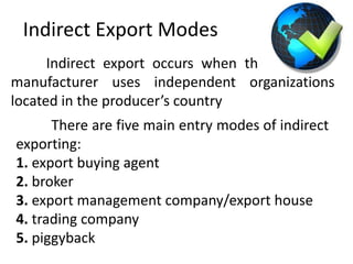 CHAPTER 10 Export Modes
