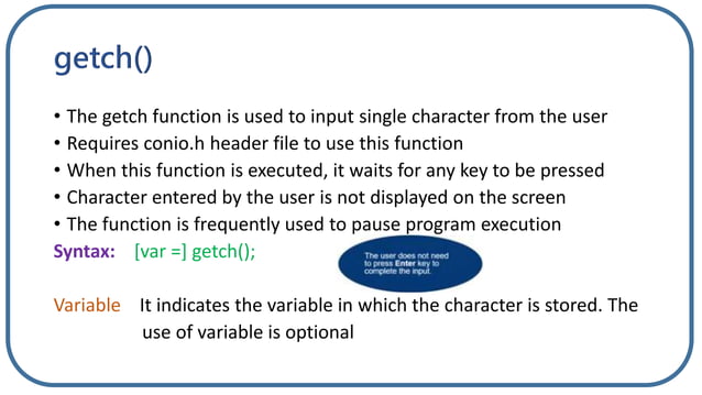 Input and Output In C Language | PPTX | Programming Languages | Computing