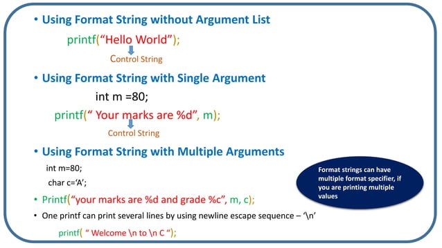 Input and Output In C Language | PPTX | Programming Languages | Computing