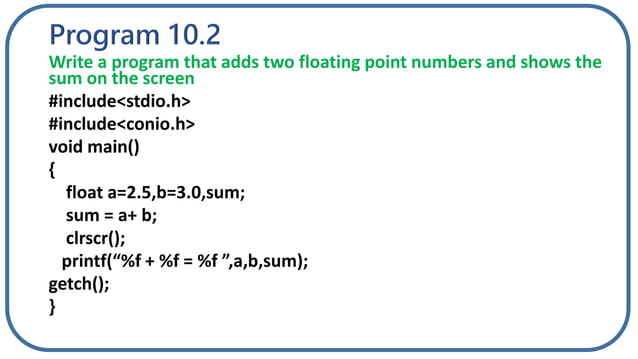 Input and Output In C Language | PPTX | Programming Languages | Computing