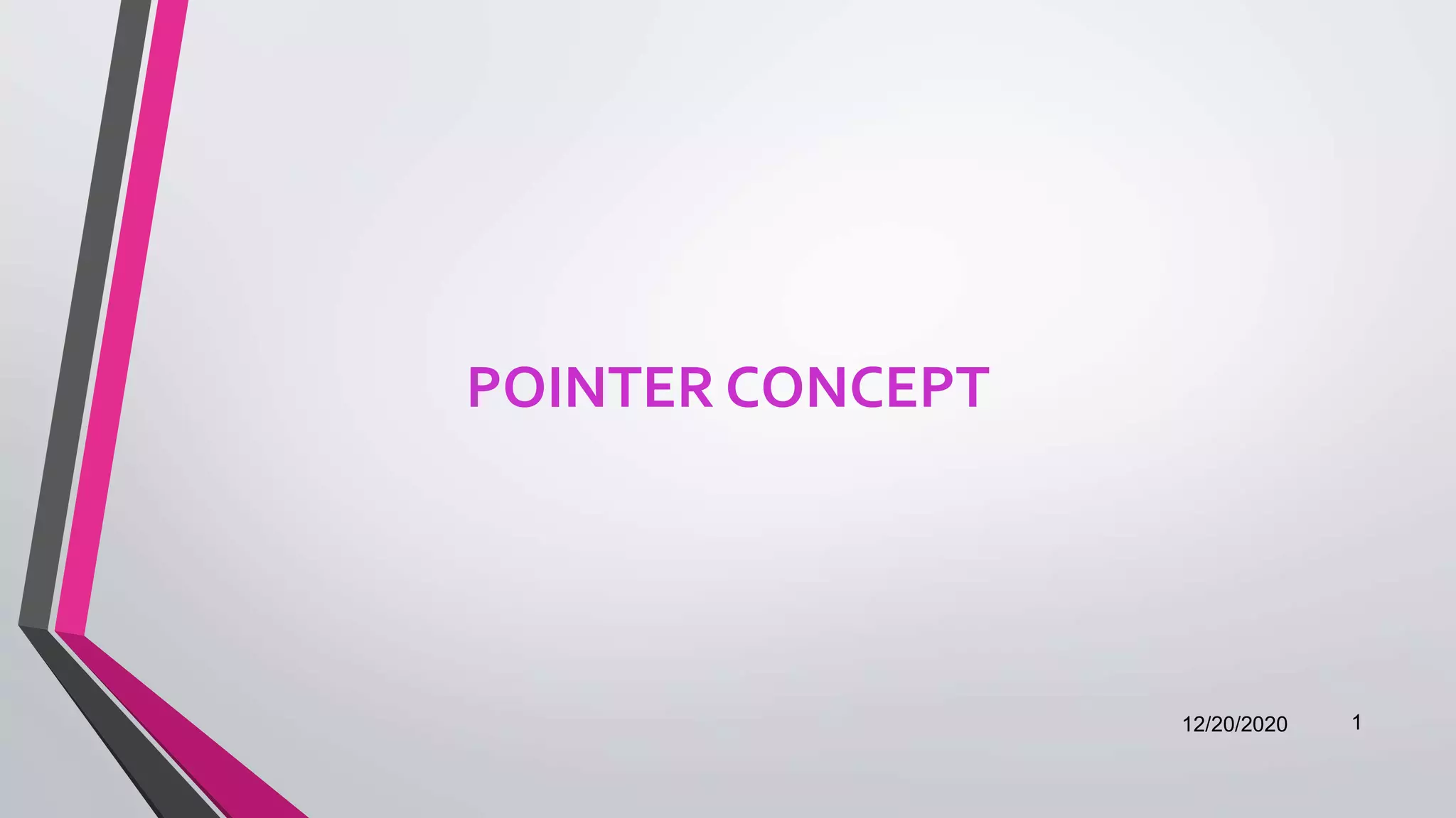 POINTER CONCEPT
12/20/2020 1
 