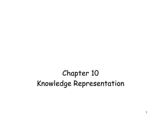 1
Chapter 10
Knowledge Representation
 
