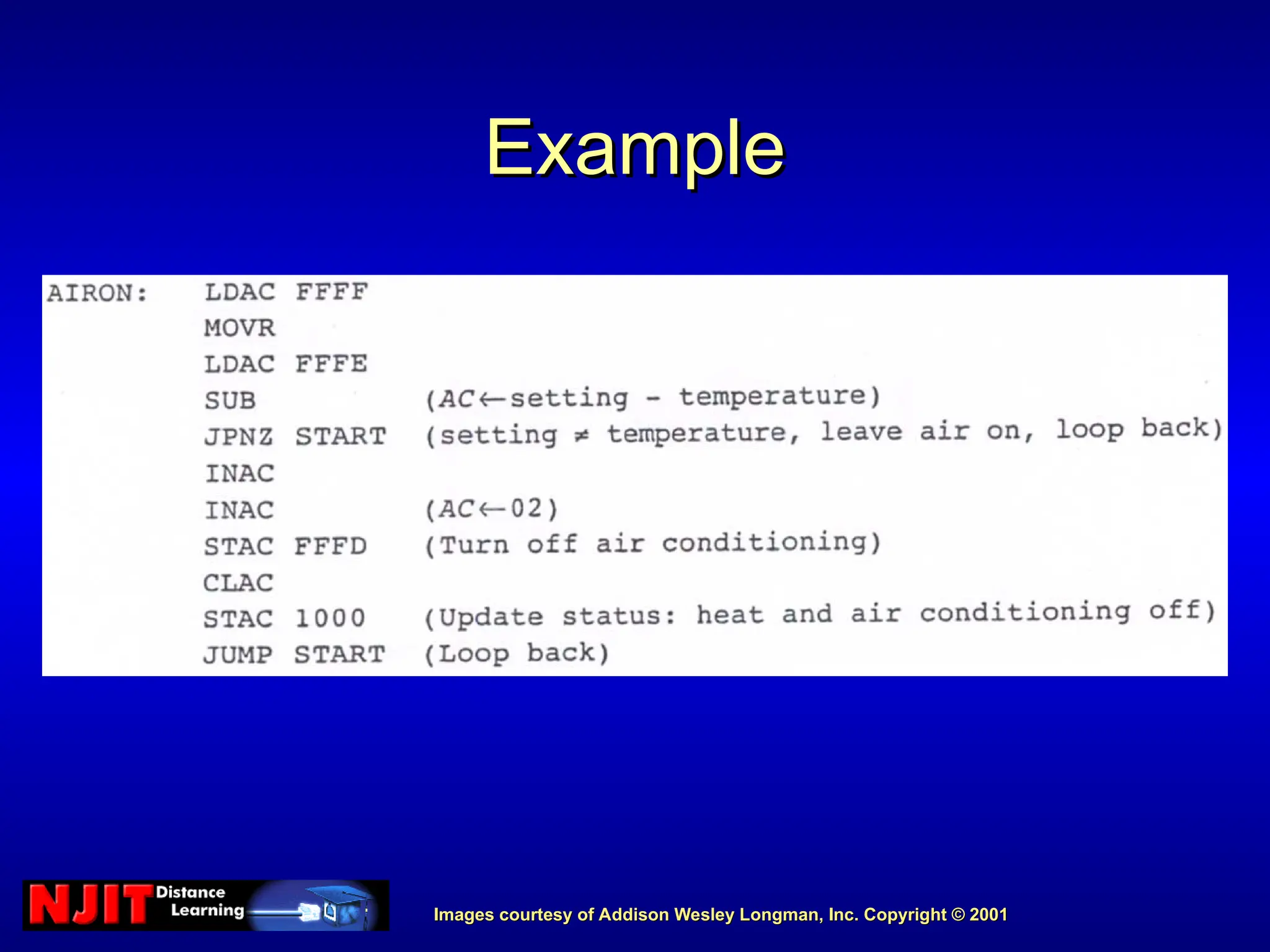Images courtesy of Addison Wesley Longman, Inc. Copyright © 2001
Images courtesy of Addison Wesley Longman, Inc. Copyright © 2001
Example
Example
 