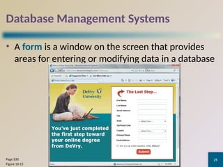 ICT Basis: Managing a DataBase, Discovering Computer | PPTX