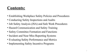 Workplace Safety Management in Occupational health and Safety ...