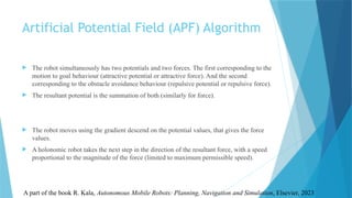 Autonomous Mobile Robots Chapter 10 Artificial Potential Field | PPTX