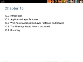 Chapter 10 : Application layer | PPTX