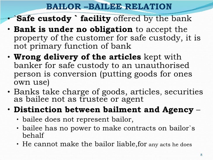 primary relation between banker and customer