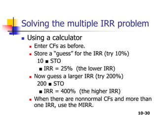 Irr Solution Chapter 10 - Basics of Capital Budgeting.pptx