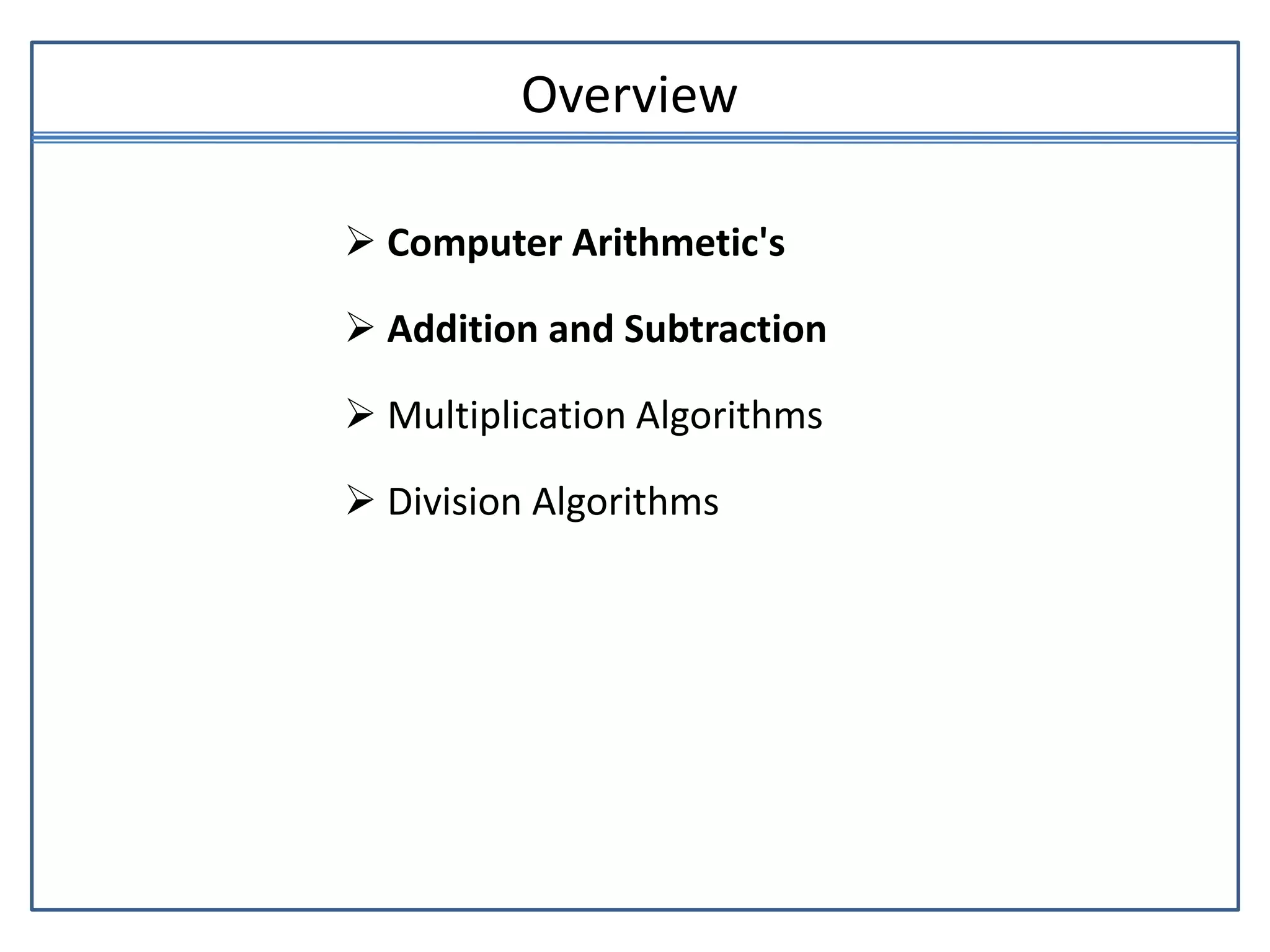 computer arithmatic | PPT