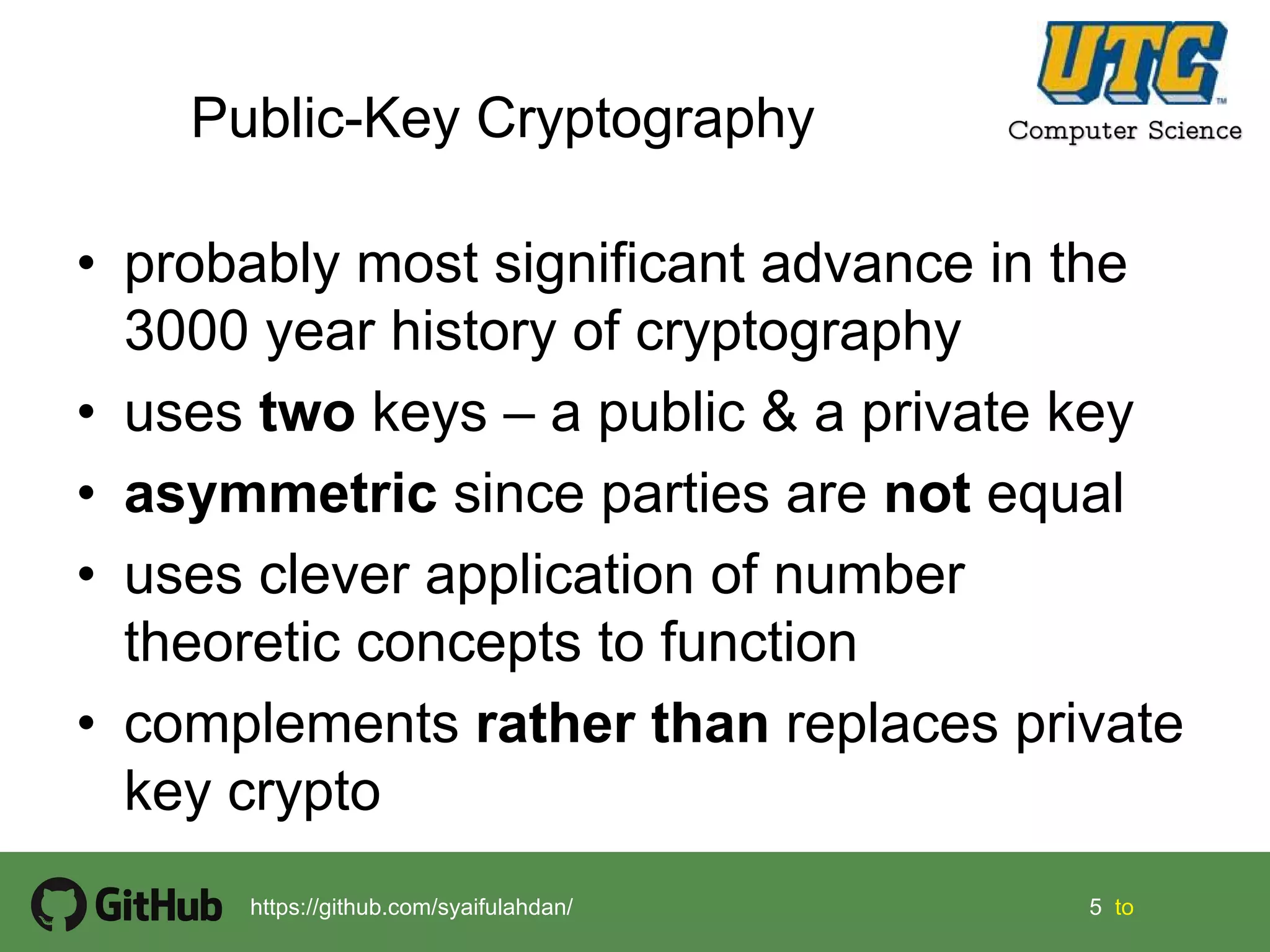 Chapter 10 cryptography-public encryption | PPT