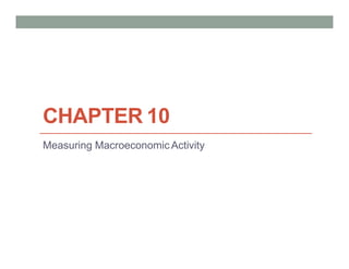 CHAPTER 10
Measuring Macroeconomic Activity
 