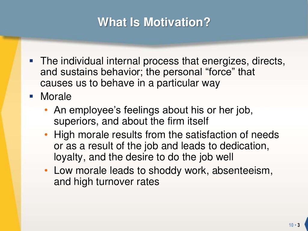 chapter 10 assignment motivating and satisfying employees