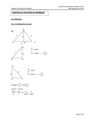 Chapter 10 solution of triangles | PDF
