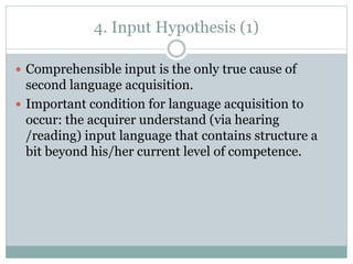 Toward a Theory of Second Language Acquisition | PPTX