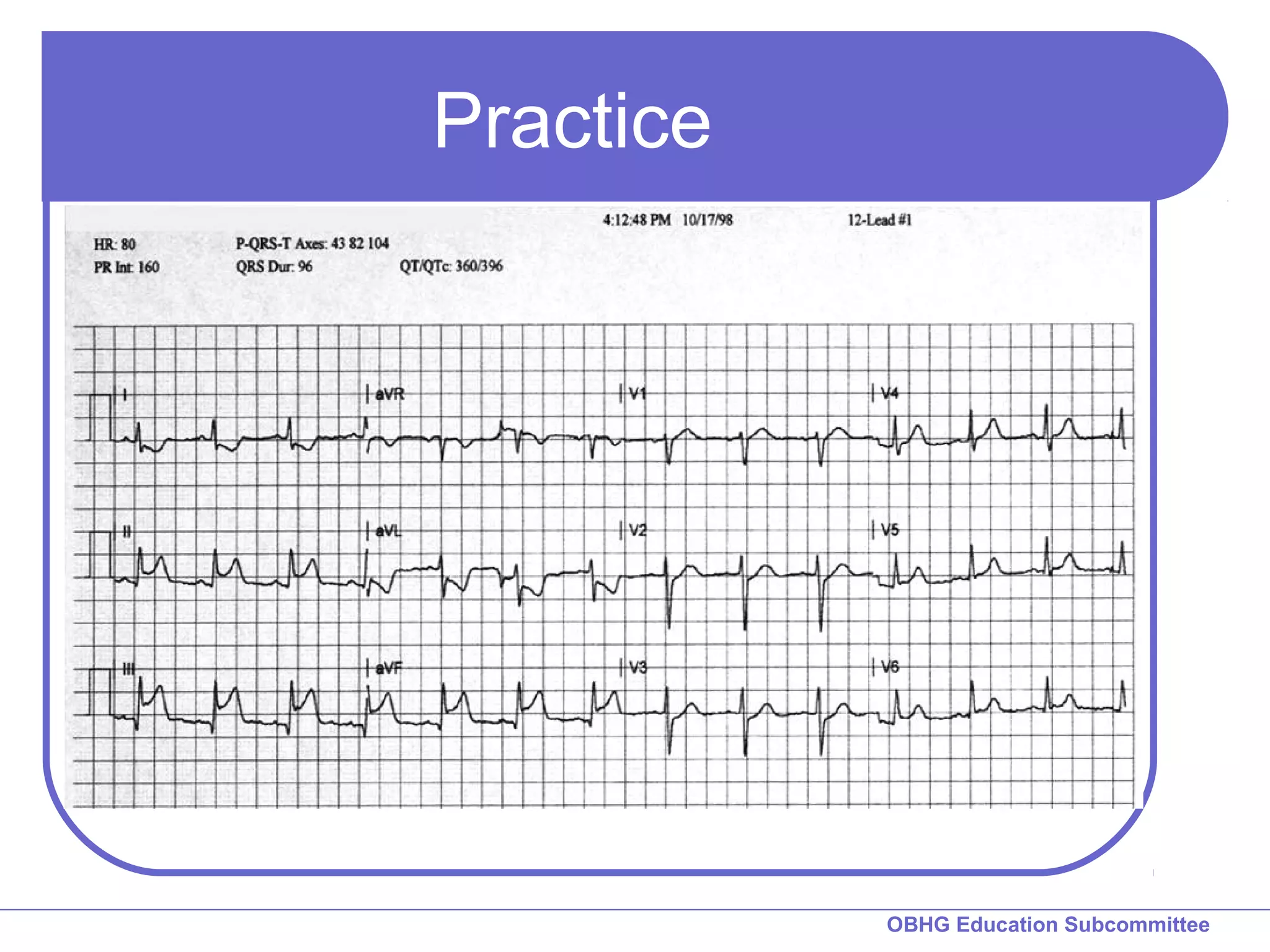 OBHG Education Subcommittee 
Practice 
 