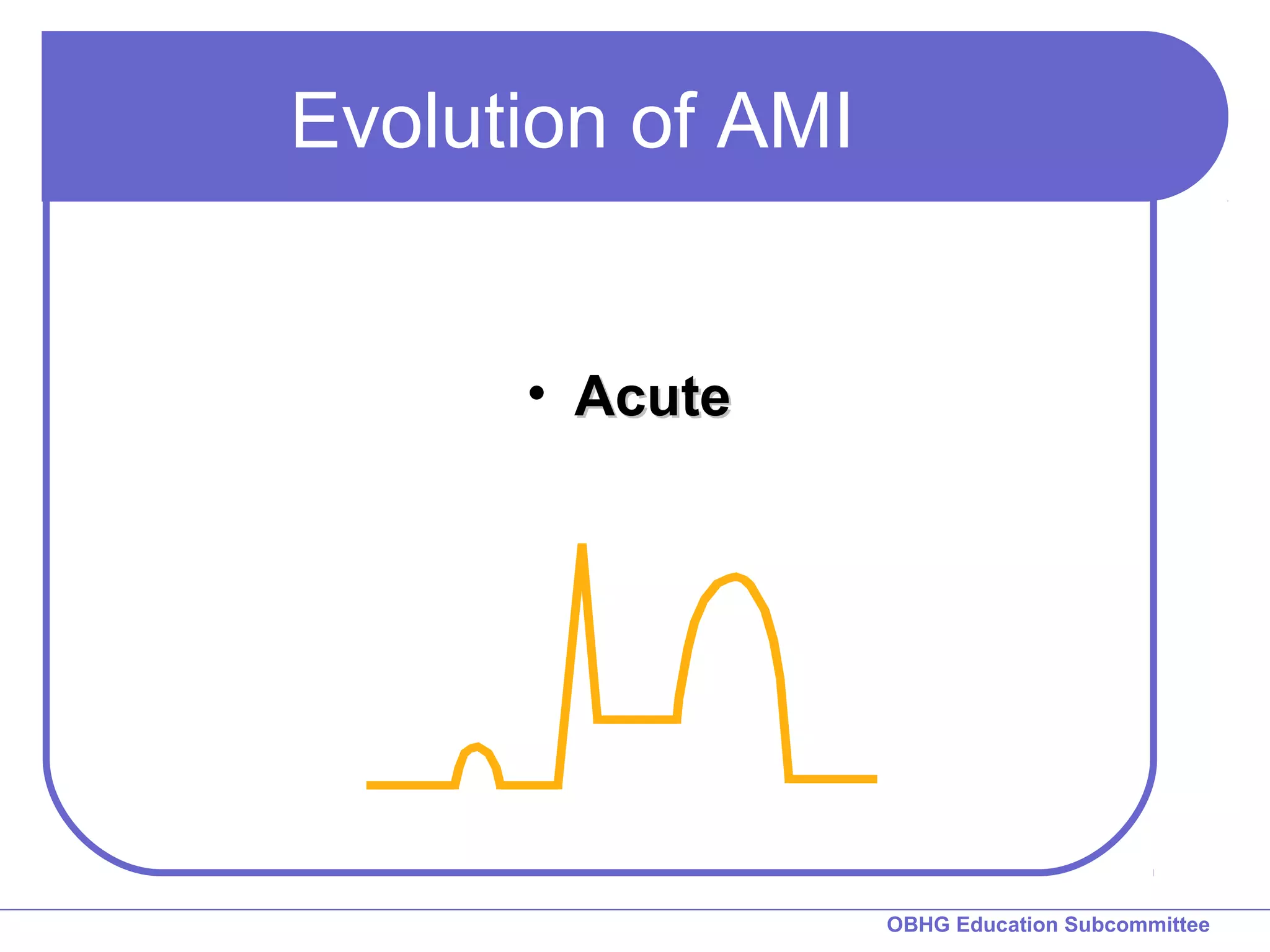 OBHG Education Subcommittee 
Evolution of AMI 
• AAccuuttee 
 