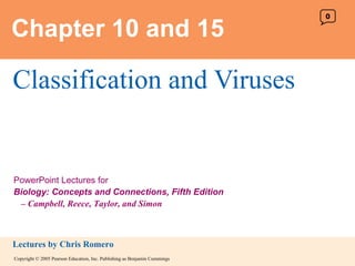 Chapter 10 and 15 Classification and Viruses 0 
